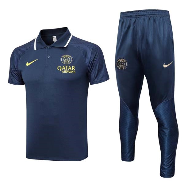 Polo PSG Conjunto Completo 2023-24 Azul